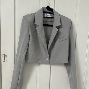 Gray Princess Polly Cropped Blazer